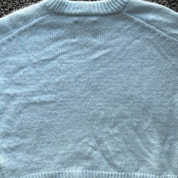 Abercrombie & Fitch Sweater Women XS Light Blue Oversized Preppy Winter Sweater - Picture 5 of 7